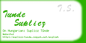 tunde suplicz business card